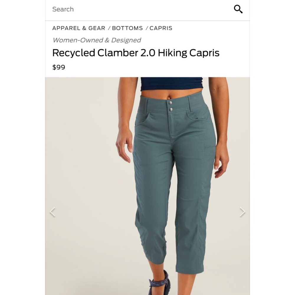 Title Nine Blue and Green Capris Relaxed Fit